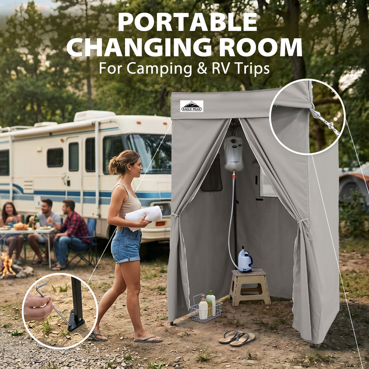 Flat Top 4x4 Pop-up Canopy Changing Room - Eagle Peak®