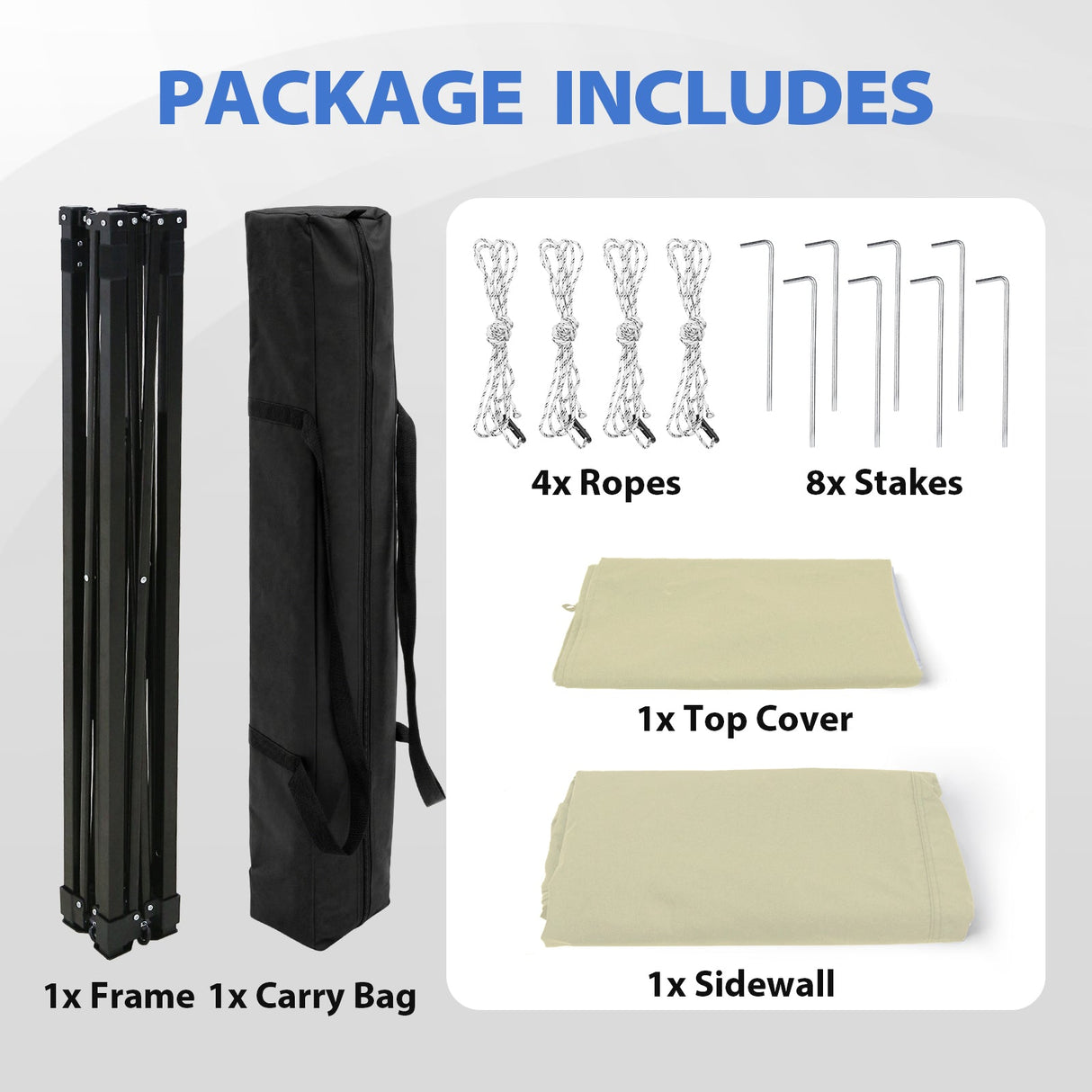Flat Top 4x4 Pop-up Canopy Changing Room - Eagle Peak®