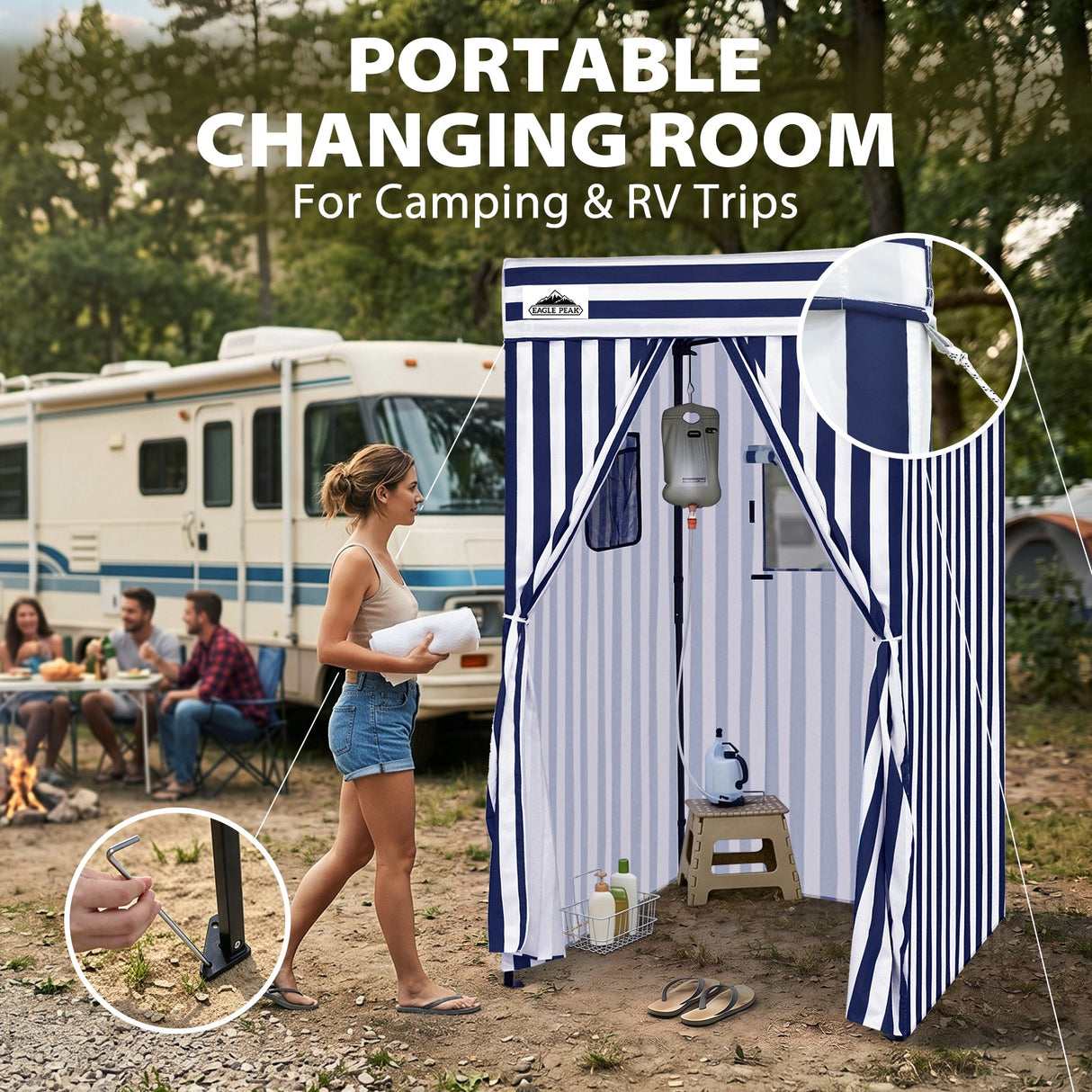 Flat Top 4x4 Pop-up Canopy Changing Room - Eagle Peak®