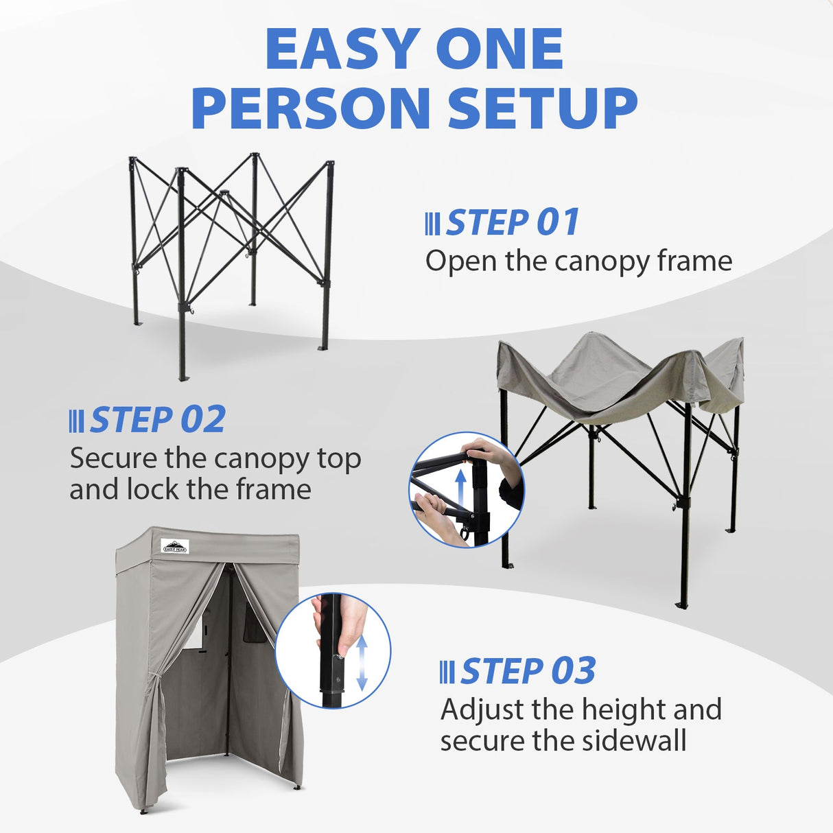 Flat Top 4x4 Pop-up Canopy Changing Room - Eagle Peak®