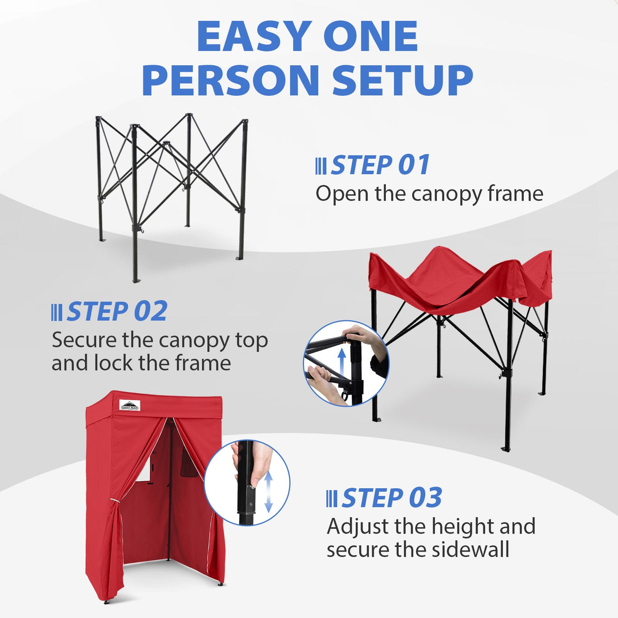 Flat Top 4x4 Pop-up Canopy Changing Room - Eagle Peak®