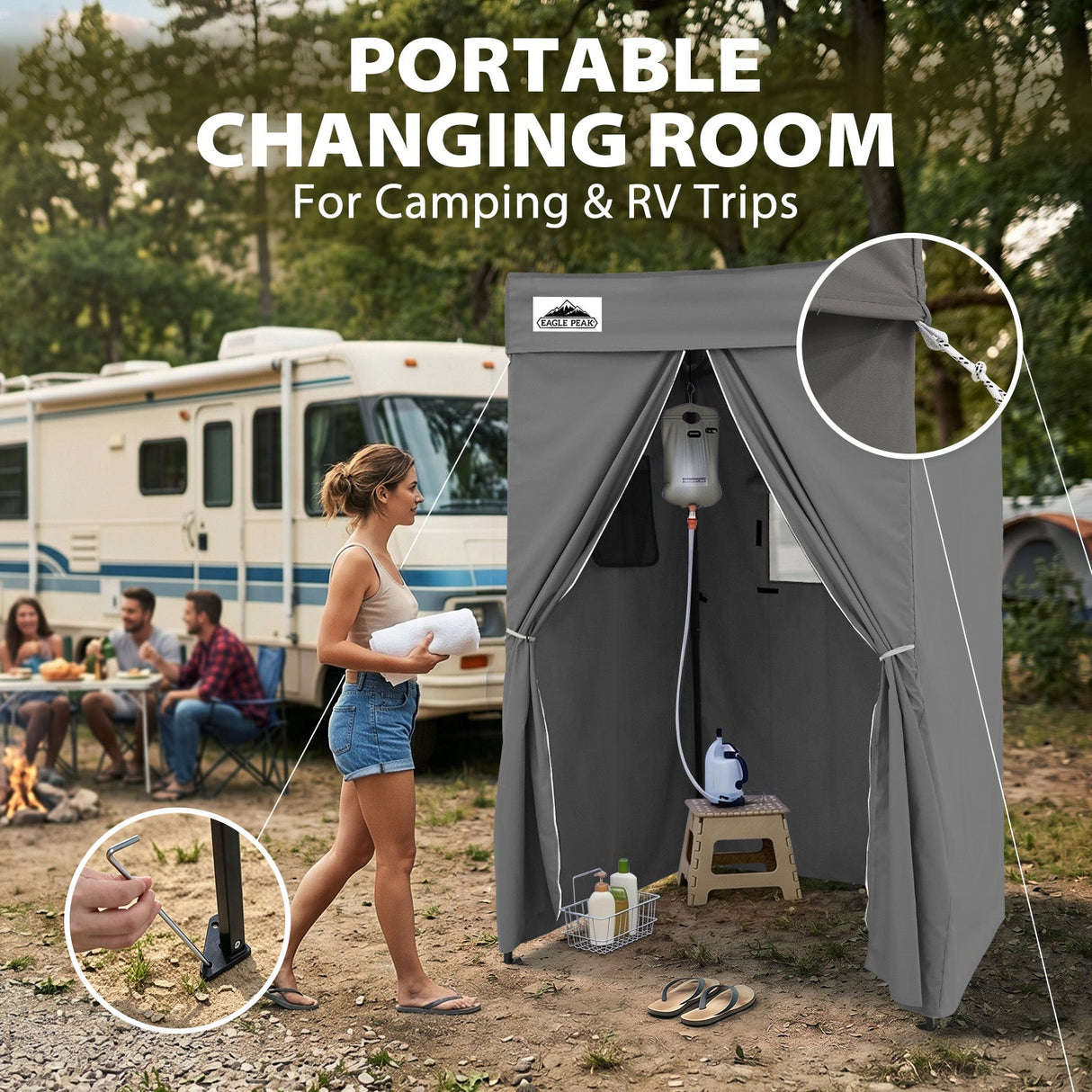 Flat Top 4x4 Pop-up Canopy Changing Room - Eagle Peak®