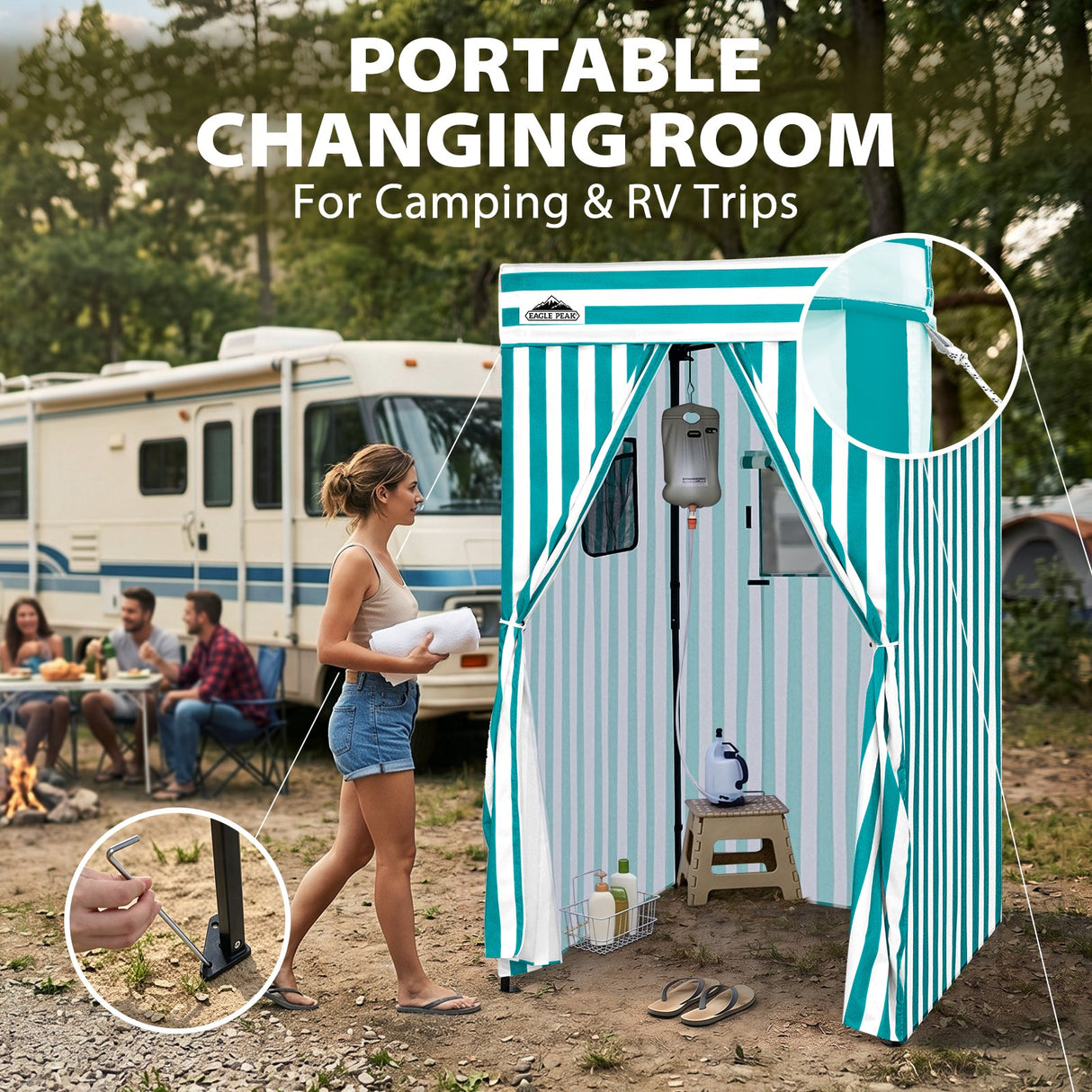 Flat Top 4x4 Pop-up Canopy Changing Room - Eagle Peak®