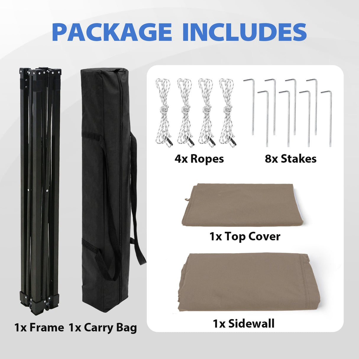 Flat Top 4x4 Pop-up Canopy Changing Room - Eagle Peak®