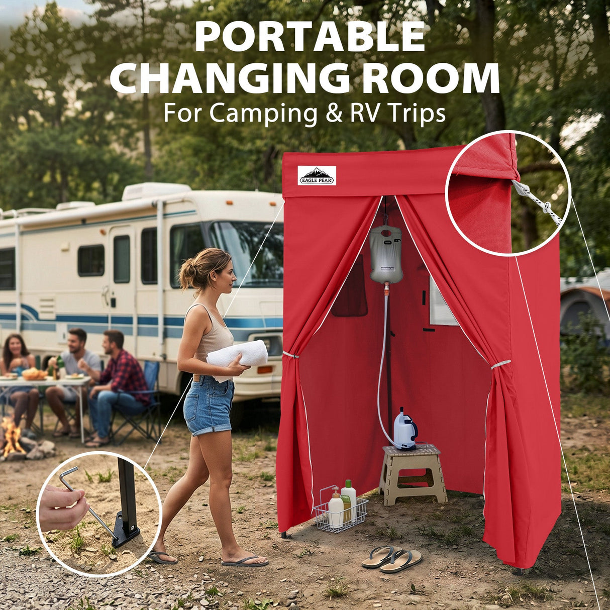 Flat Top 4x4 Pop-up Canopy Changing Room - Eagle Peak®