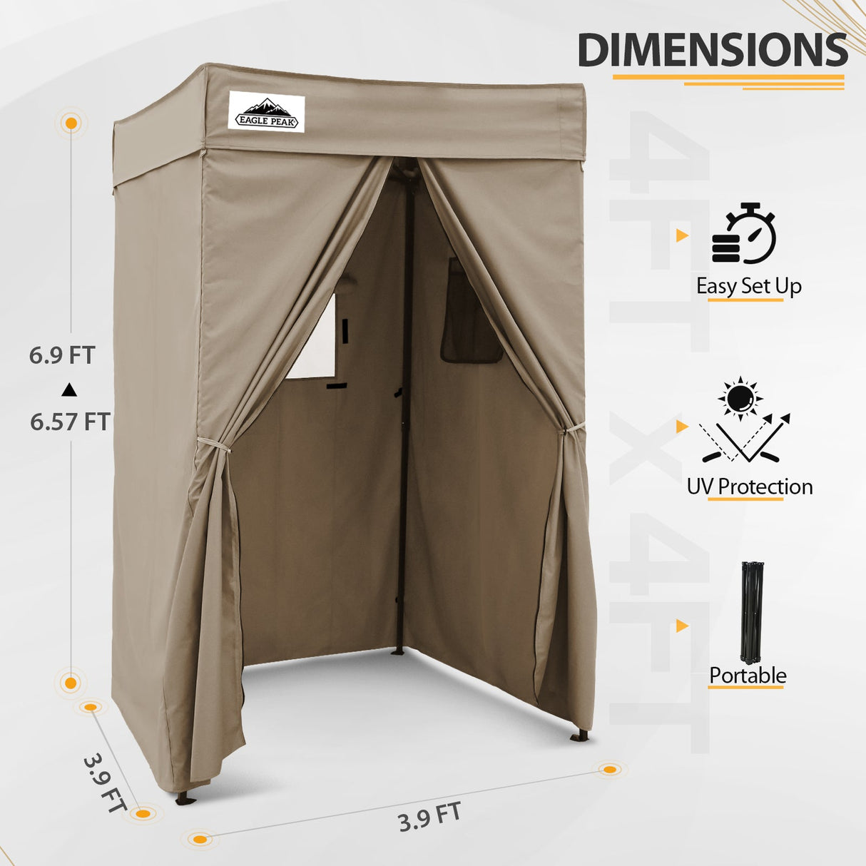 Flat Top 4x4 Pop - up Canopy Changing Room - Eagle Peak Custom Canopy Tent