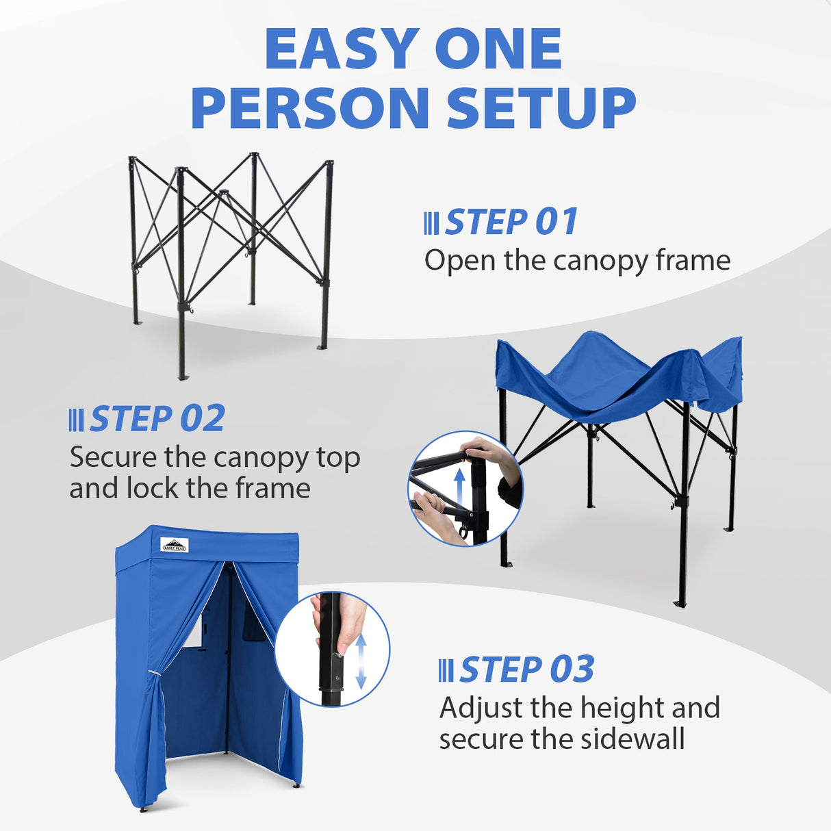 Flat Top 4x4 Pop-up Canopy Changing Room - Eagle Peak®