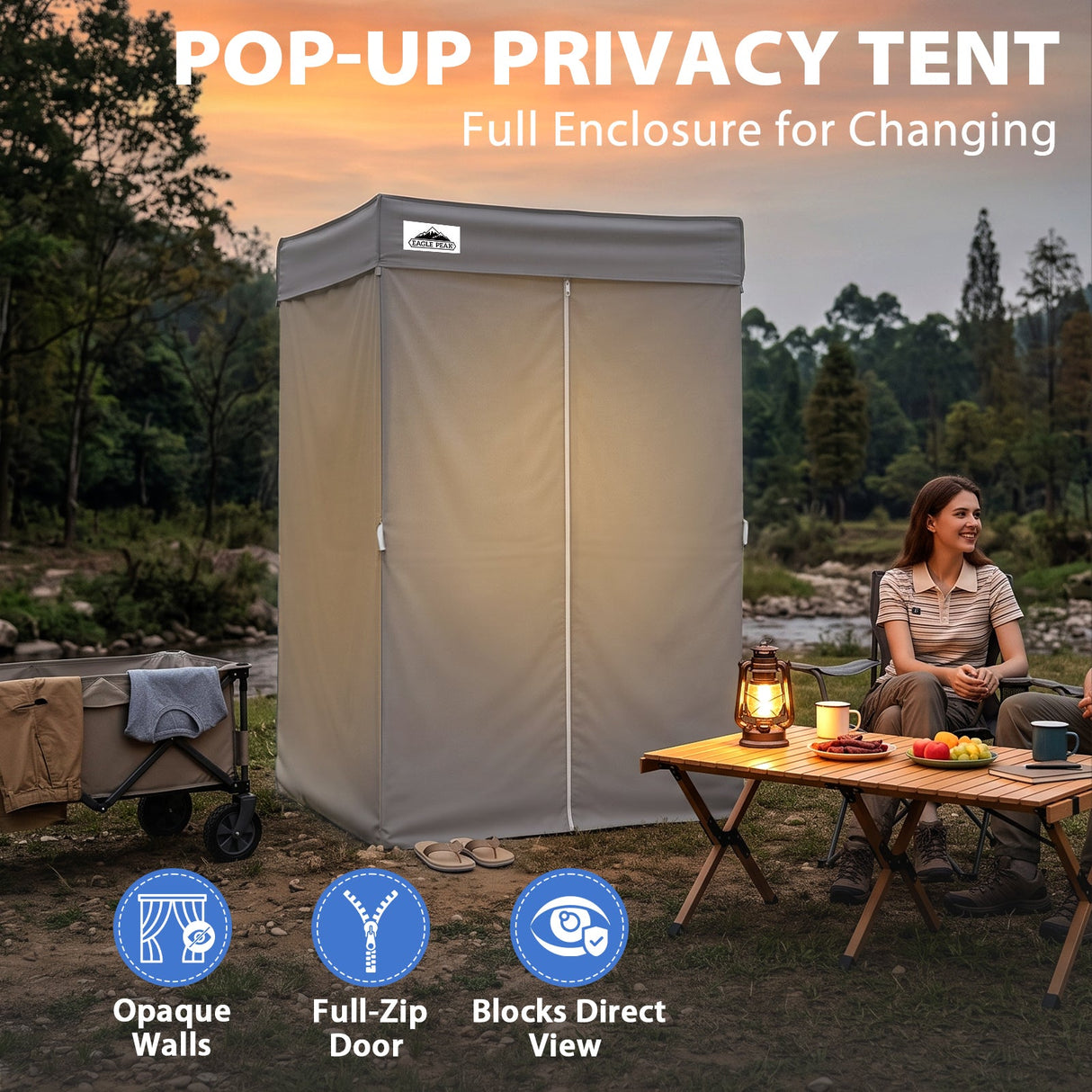 Flat Top 4x4 Pop-up Canopy Changing Room - Eagle Peak®