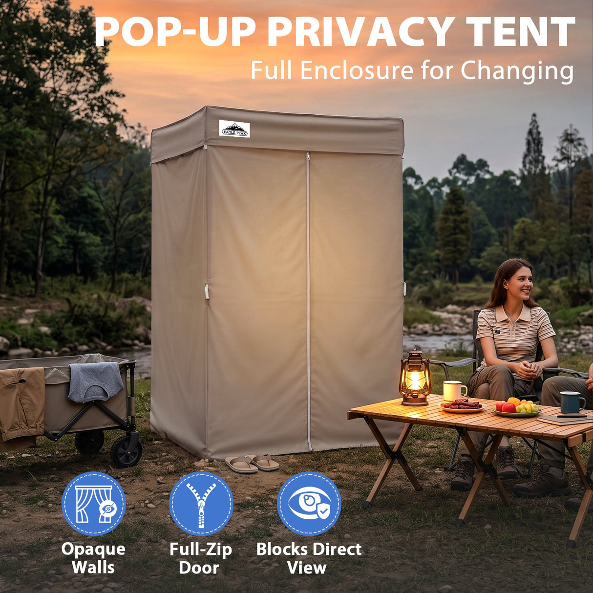 Flat Top 4x4 Pop-up Canopy Changing Room - Eagle Peak®