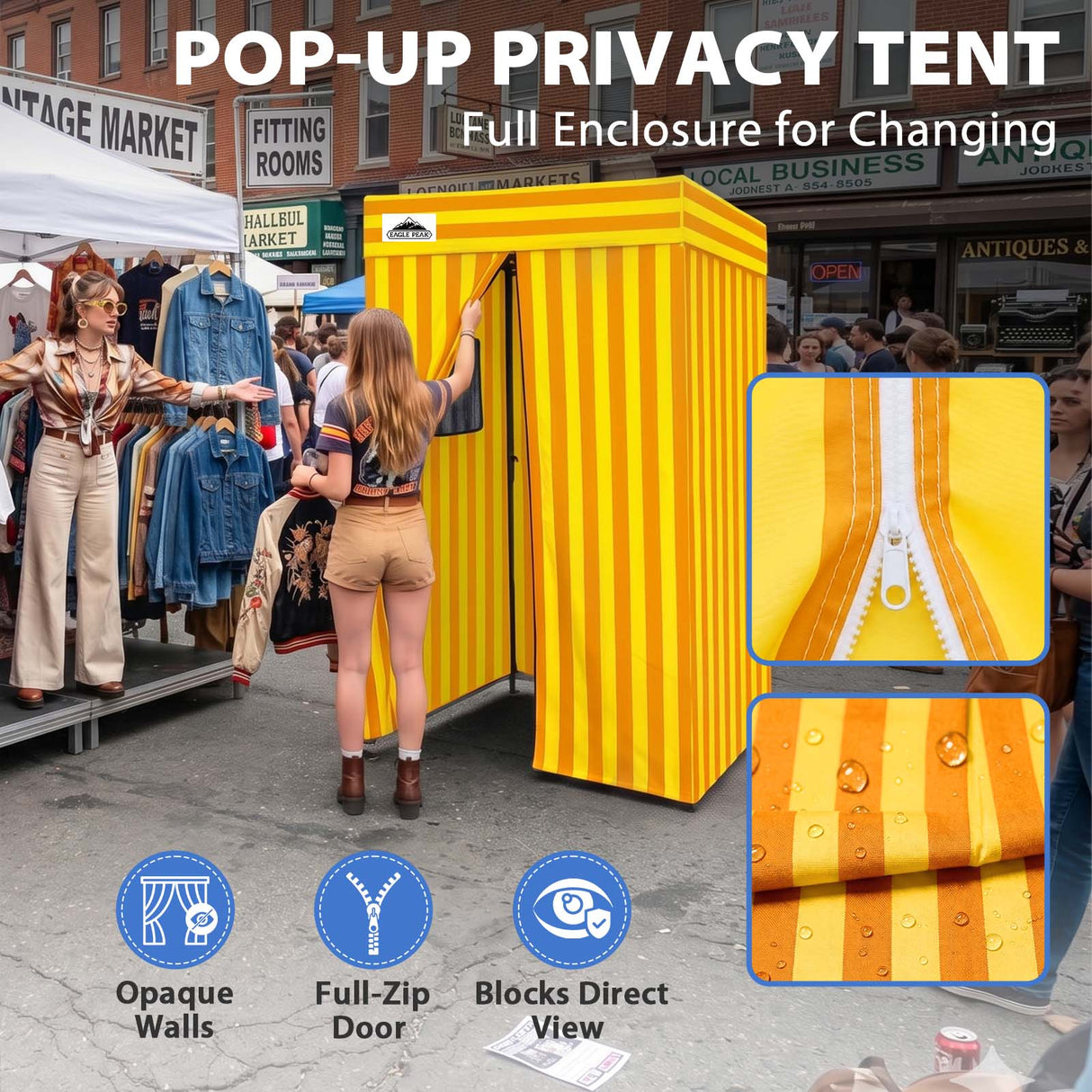 Flat Top 4x4 Pop-up Canopy Changing Room - Eagle Peak®