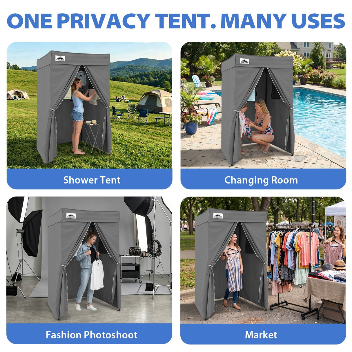Flat Top 4x4 Pop-up Canopy Changing Room - Eagle Peak®
