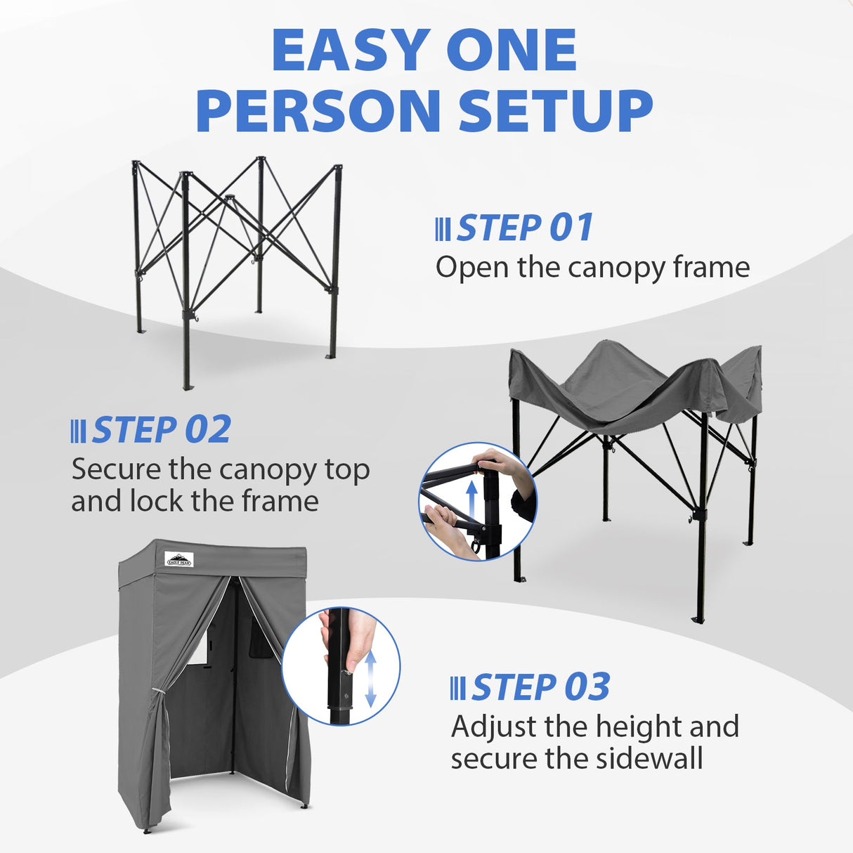 Flat Top 4x4 Pop-up Canopy Changing Room - Eagle Peak®