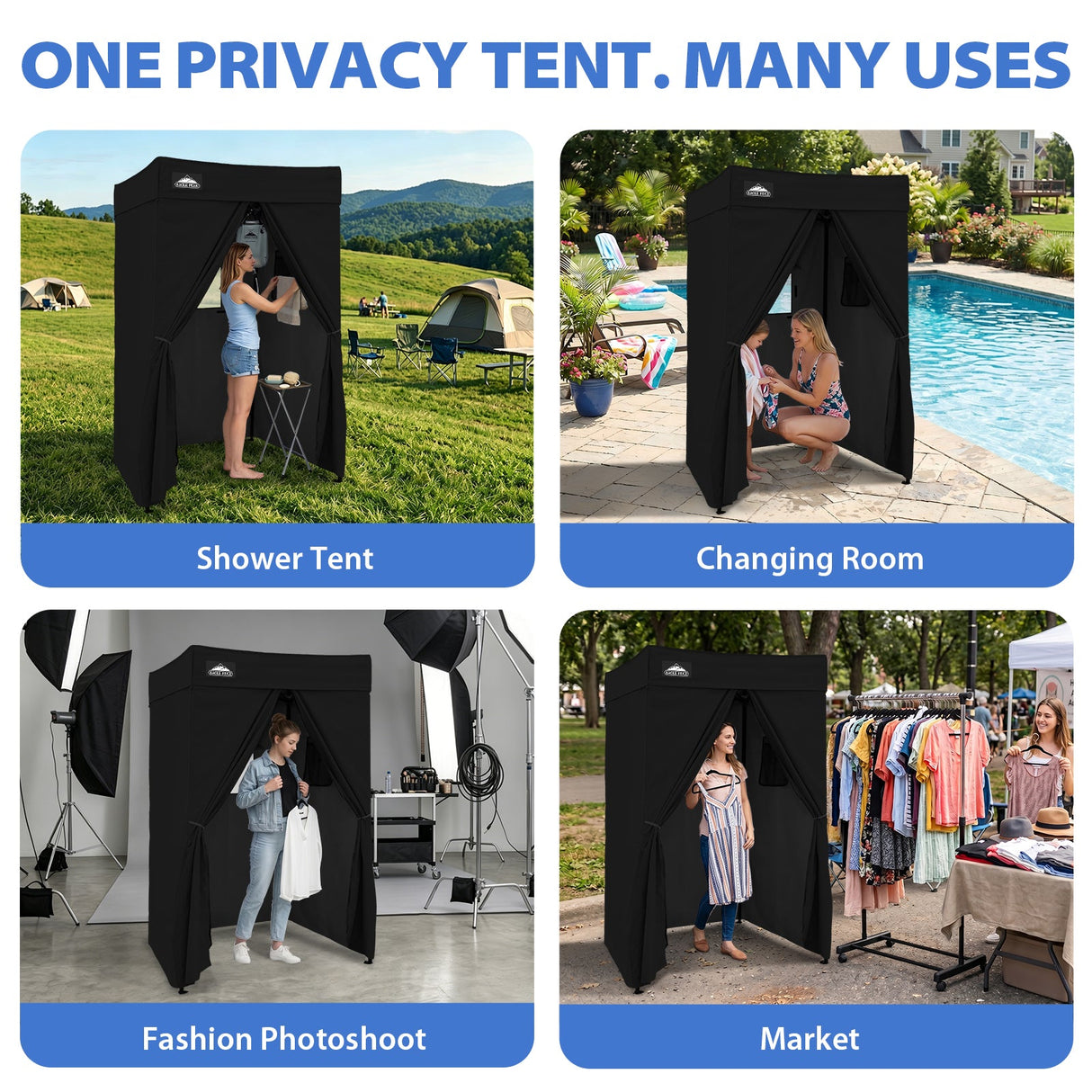 Flat Top 4x4 Pop-up Canopy Changing Room - Eagle Peak®