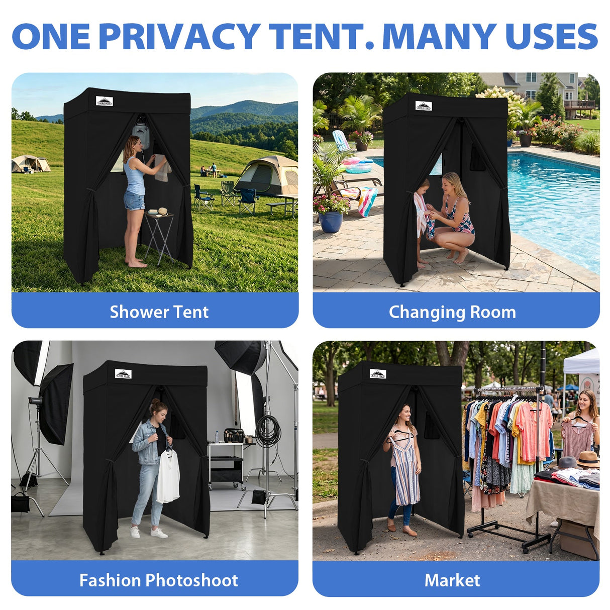 Flat Top 4x4 Pop-up Canopy Changing Room - Eagle Peak®