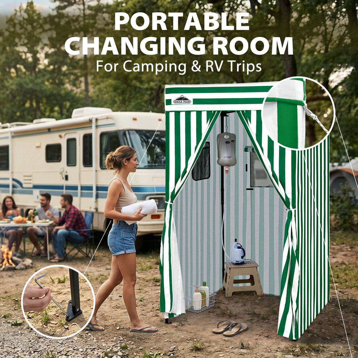 Flat Top 4x4 Pop-up Canopy Changing Room - Eagle Peak®