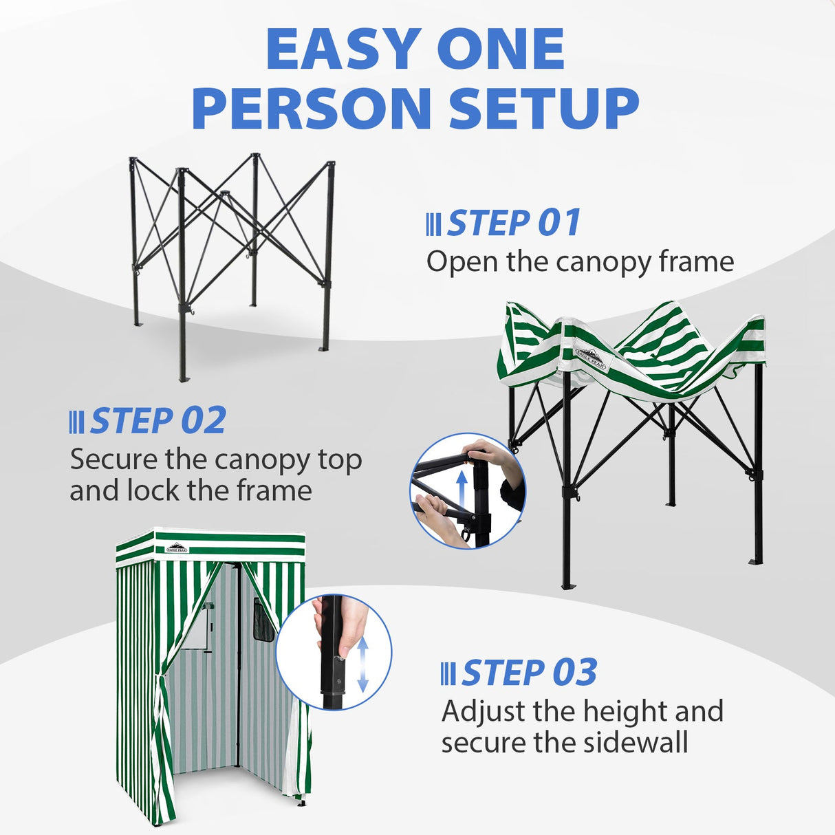 Flat Top 4x4 Pop-up Canopy Changing Room - Eagle Peak®
