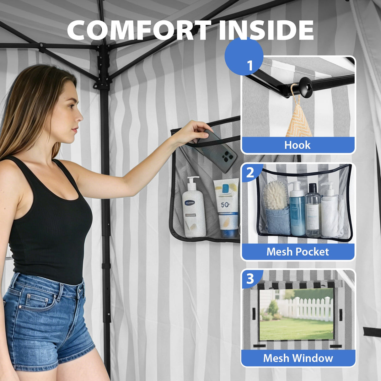Flex Compact 5x5 Pop-up Canopy Changing Room - Eagle Peak®