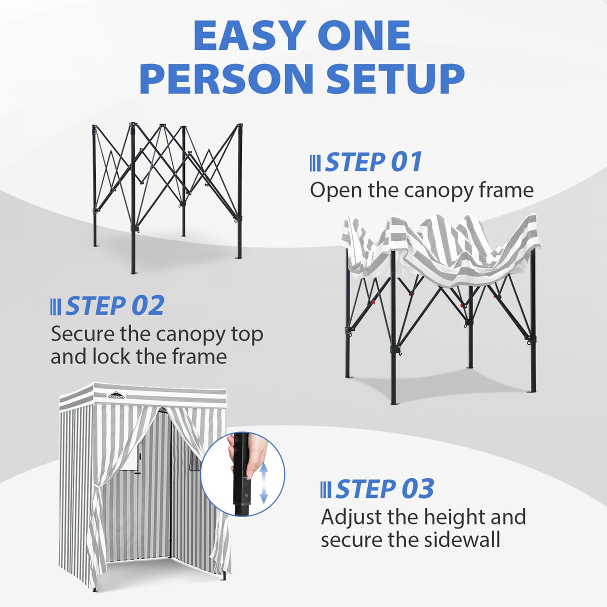 Flex Compact 5x5 Pop-up Canopy Changing Room - Eagle Peak®
