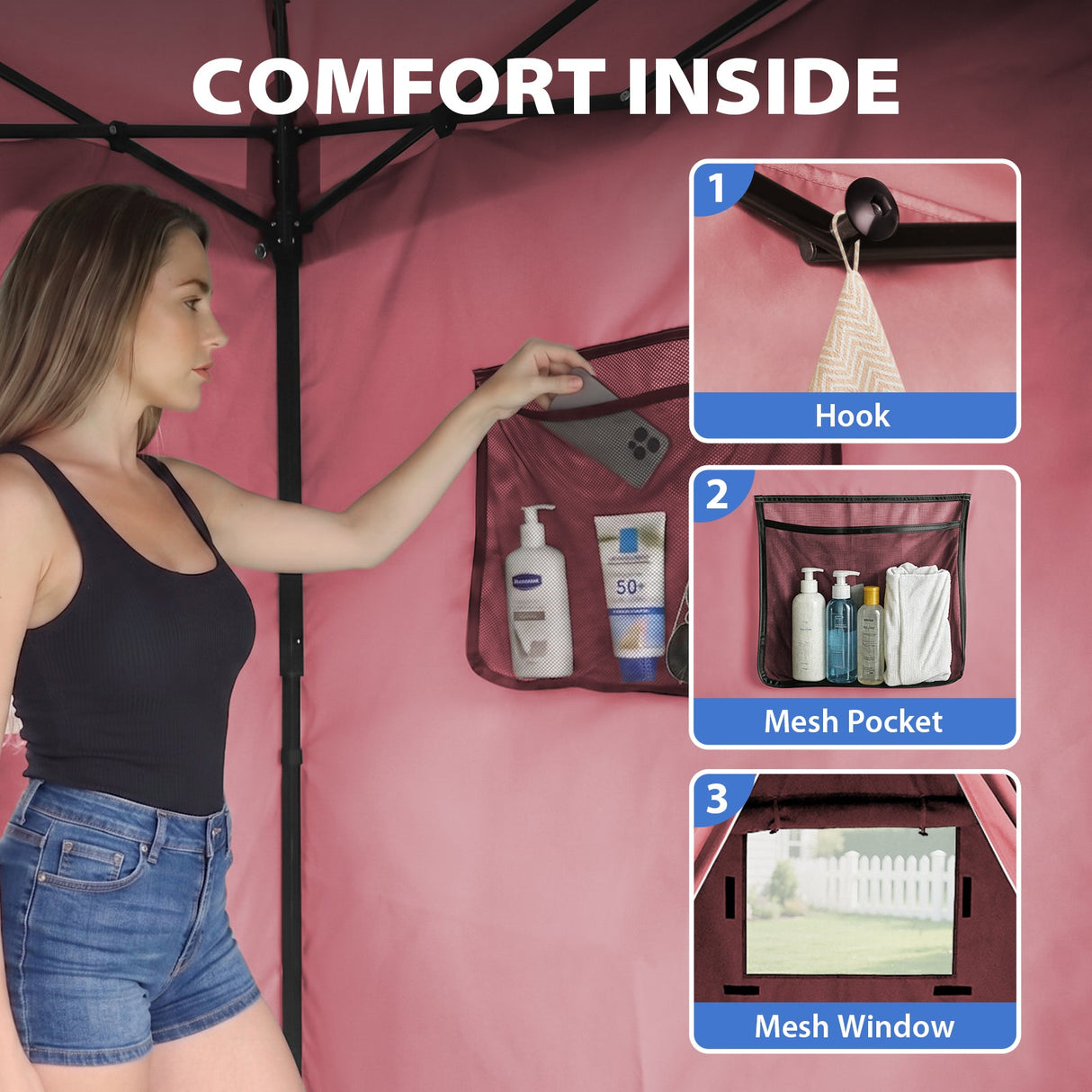 Flex Compact 5x5 Pop-up Canopy Changing Room - Eagle Peak®