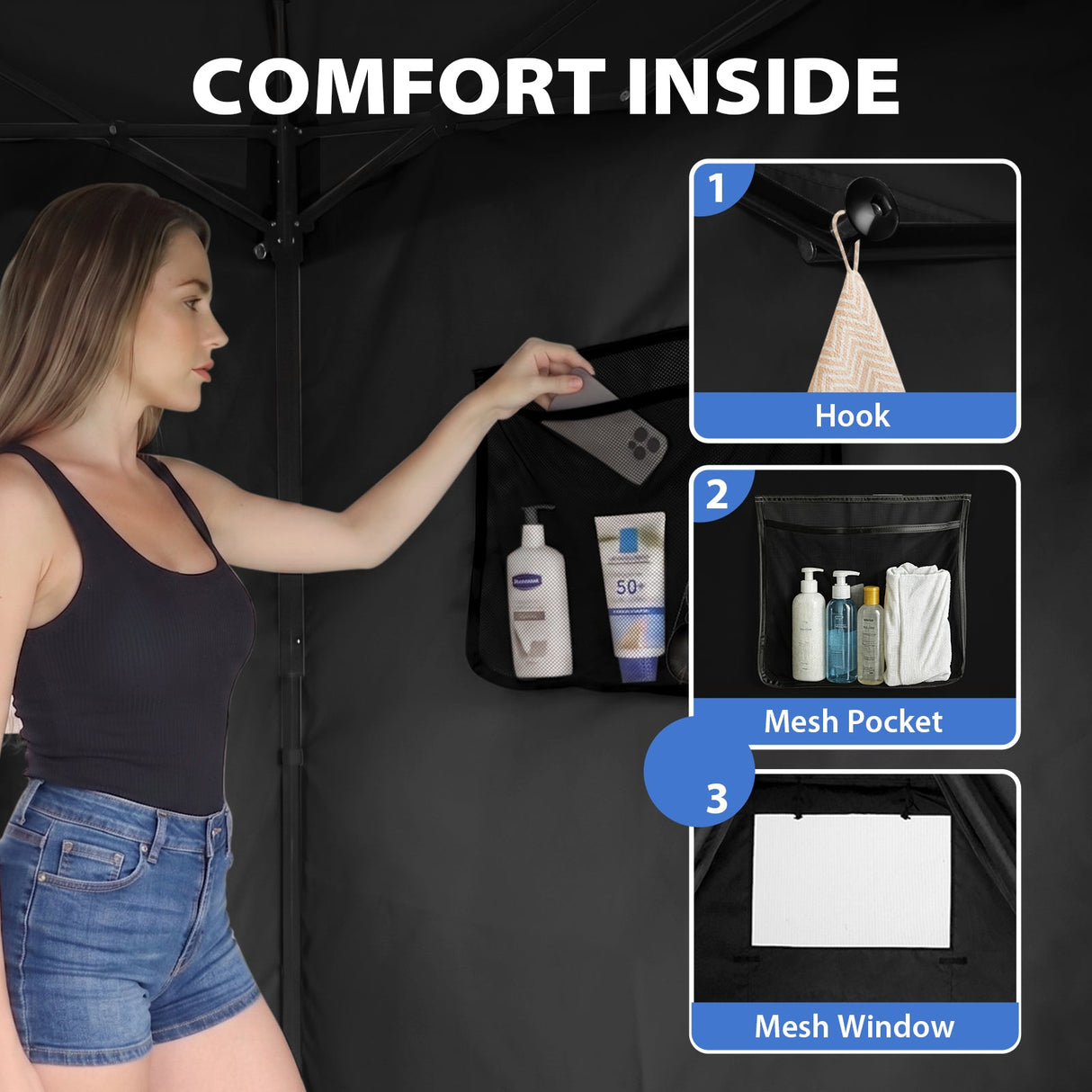 Flex Compact 5x5 Pop-up Canopy Changing Room - Eagle Peak®