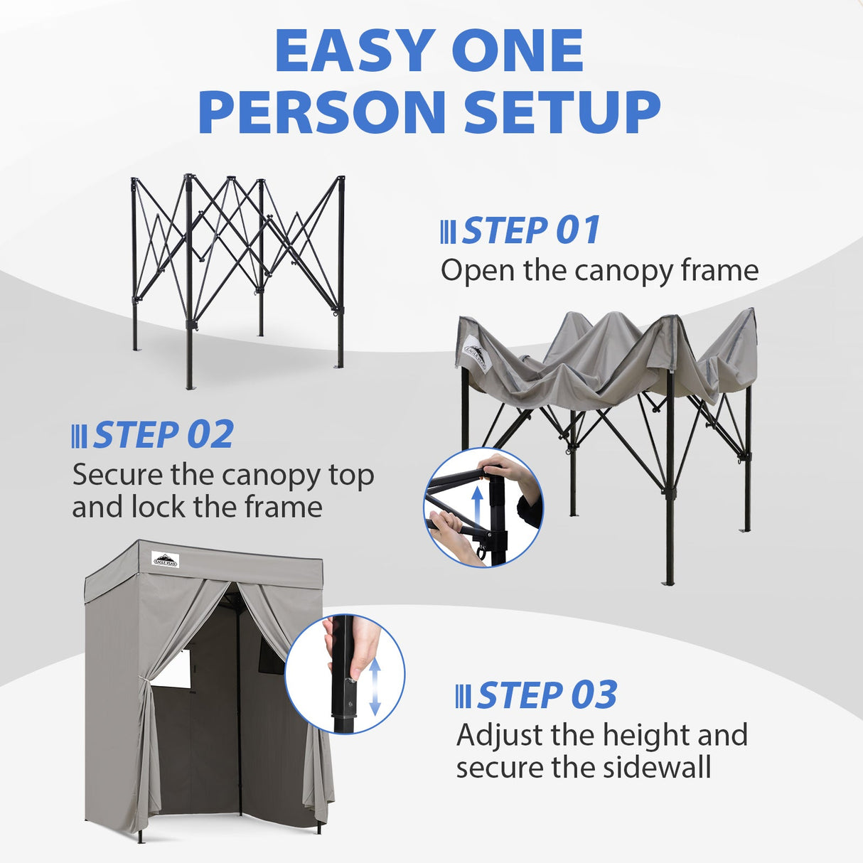 Flex Compact 5x5 Pop-up Canopy Changing Room - Eagle Peak®