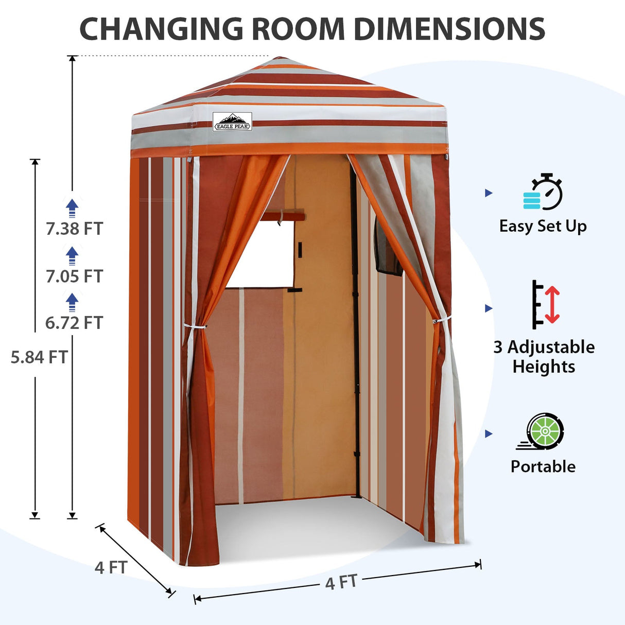 Flex Ultra Compact 4x4 Pop Up Changing Room Canopy - Eagle Peak®