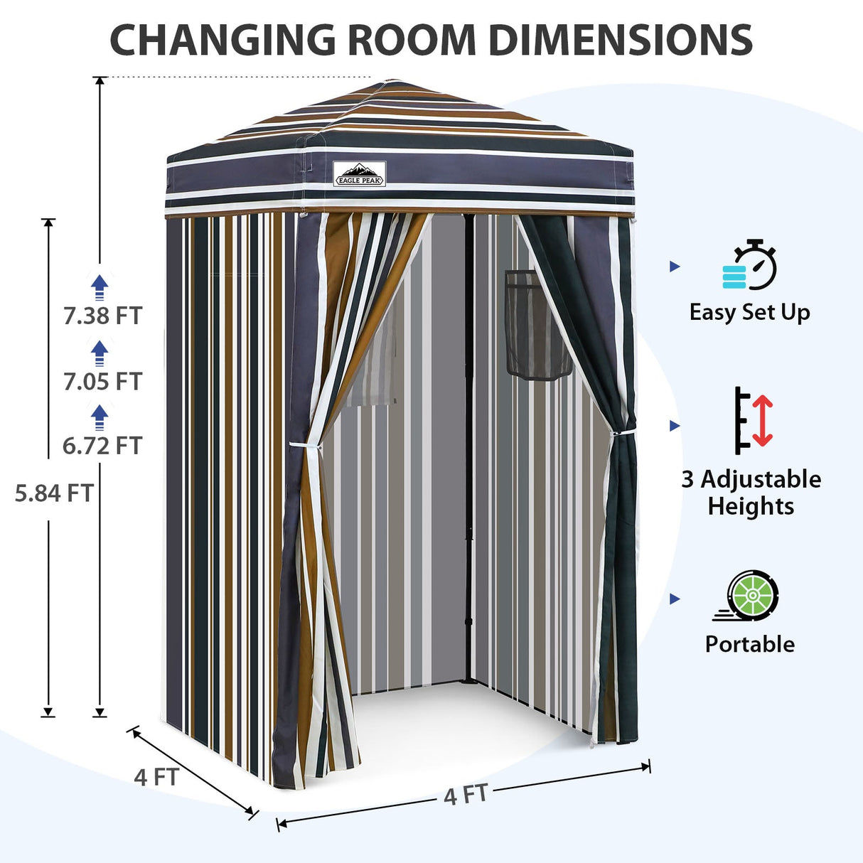 Flex Ultra Compact 4x4 Pop Up Changing Room Canopy - Eagle Peak®