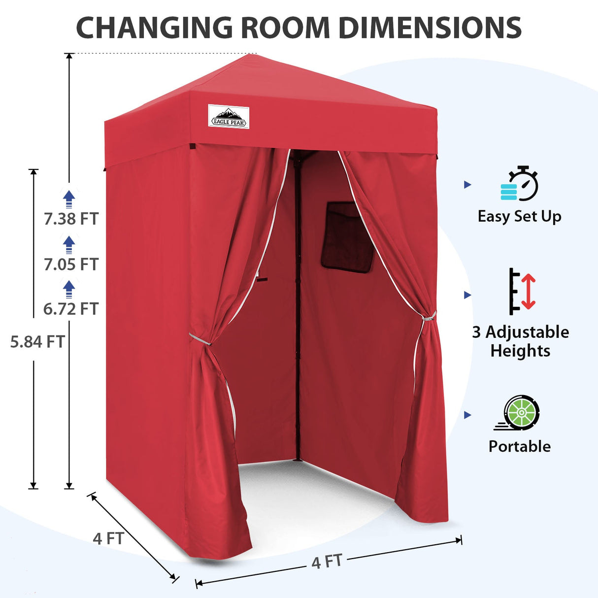 Flex Ultra Compact 4x4 Pop Up Changing Room Canopy - Eagle Peak®