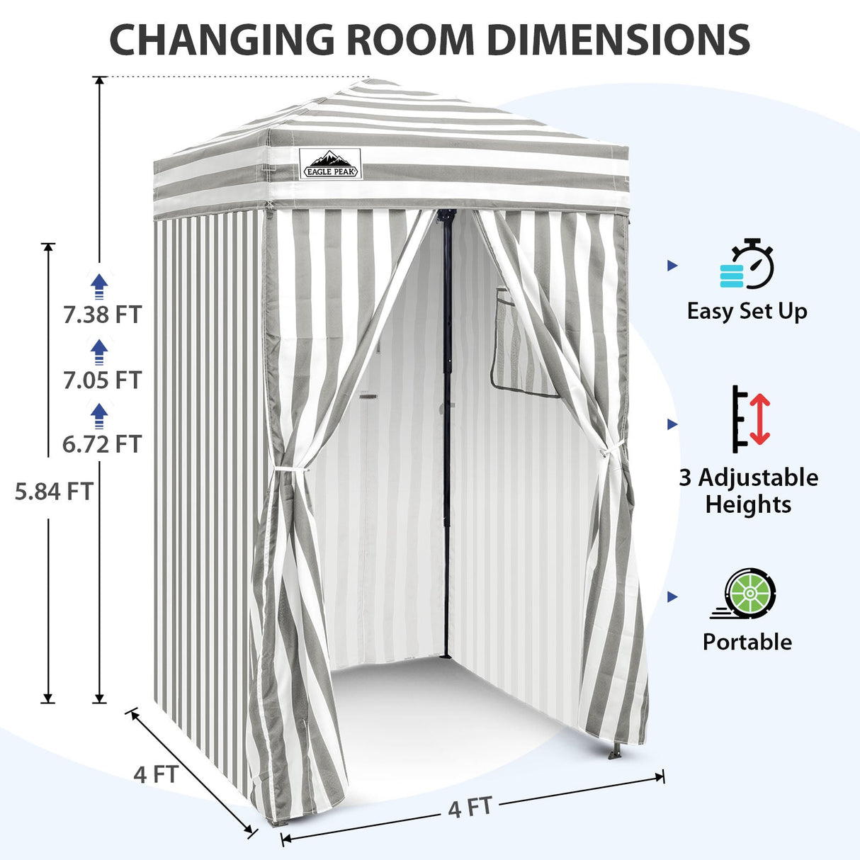 Flex Ultra Compact 4x4 Pop Up Changing Room Canopy - Eagle Peak®
