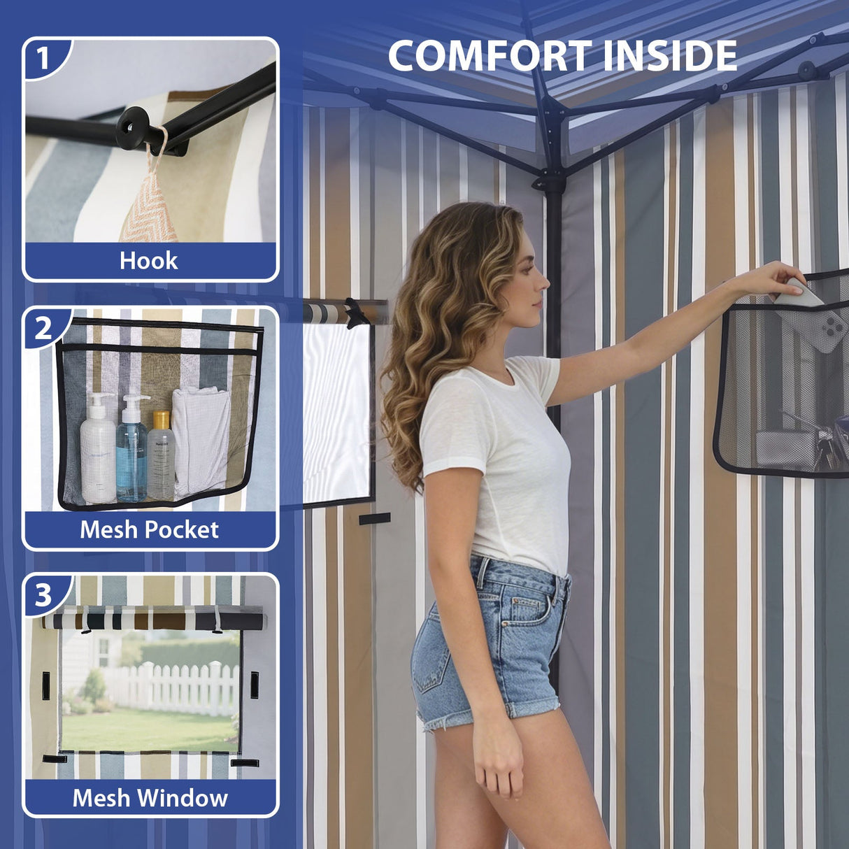 Flex Ultra Compact 4x4 Pop Up Changing Room Canopy - Eagle Peak®