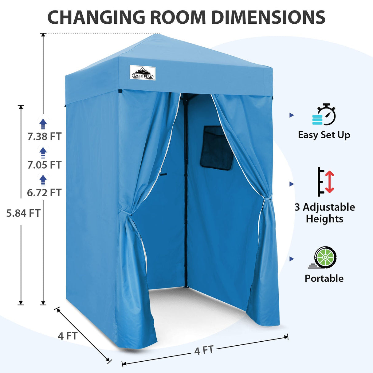 Flex Ultra Compact 4x4 Pop Up Changing Room Canopy - Eagle Peak®