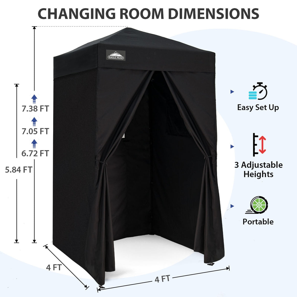 Flex Ultra Compact 4x4 Pop Up Changing Room Canopy - Eagle Peak®