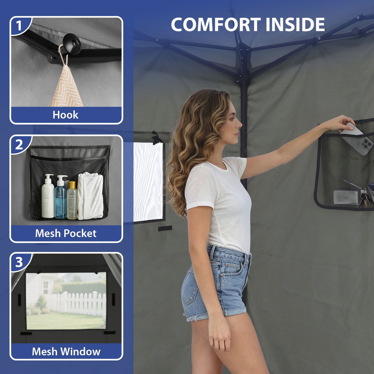 Flex Ultra Compact 4x4 Pop Up Changing Room Canopy - Eagle Peak®