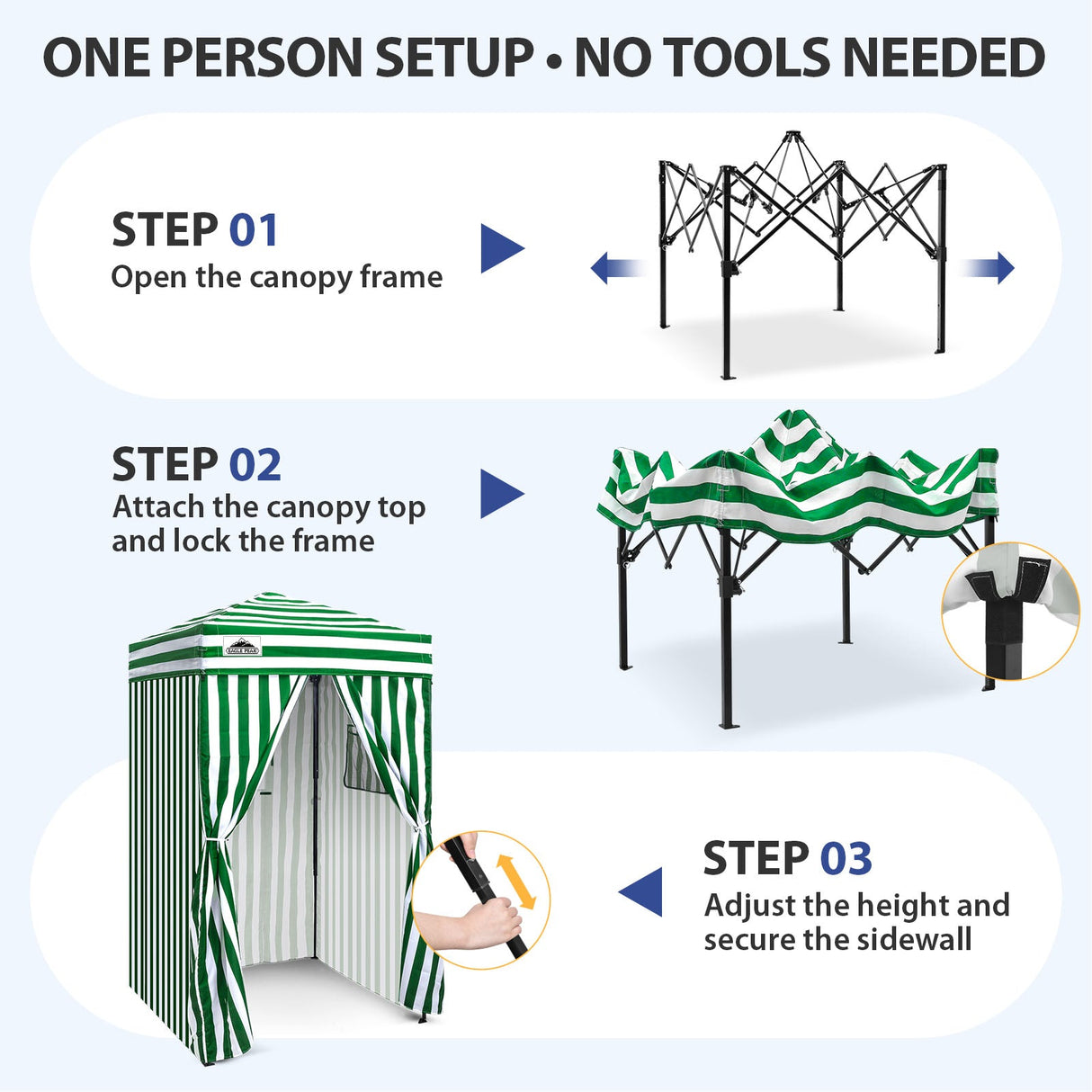 Flex Ultra Compact 4x4 Pop Up Changing Room Canopy - Eagle Peak®