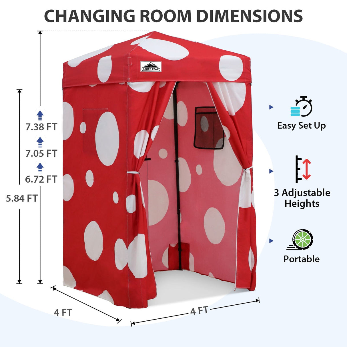 Flex Ultra Compact 4x4 Pop Up Changing Room Canopy - Eagle Peak®