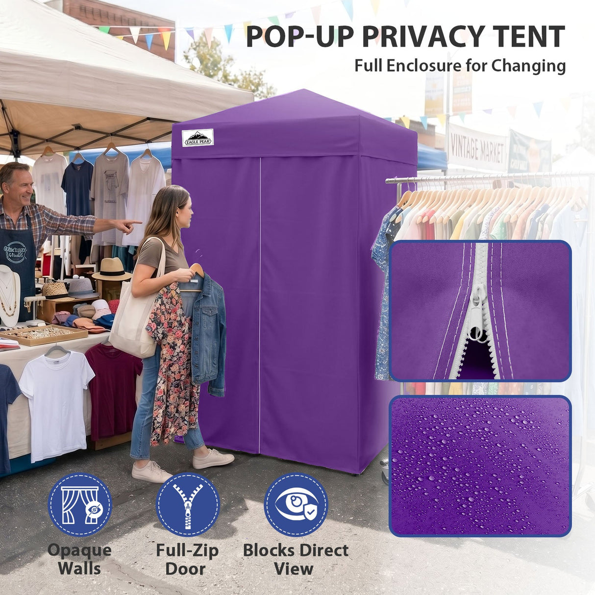 Flex Ultra Compact 4x4 Pop Up Changing Room Canopy - Eagle Peak®