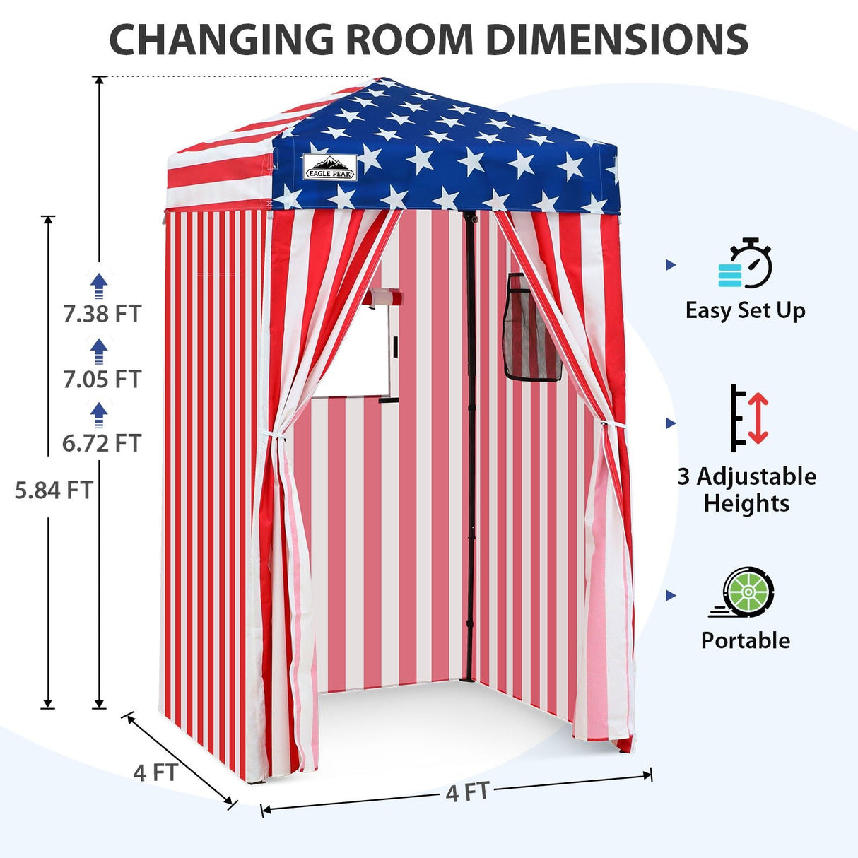 Flex Ultra Compact 4x4 Pop Up Changing Room Canopy - Eagle Peak®