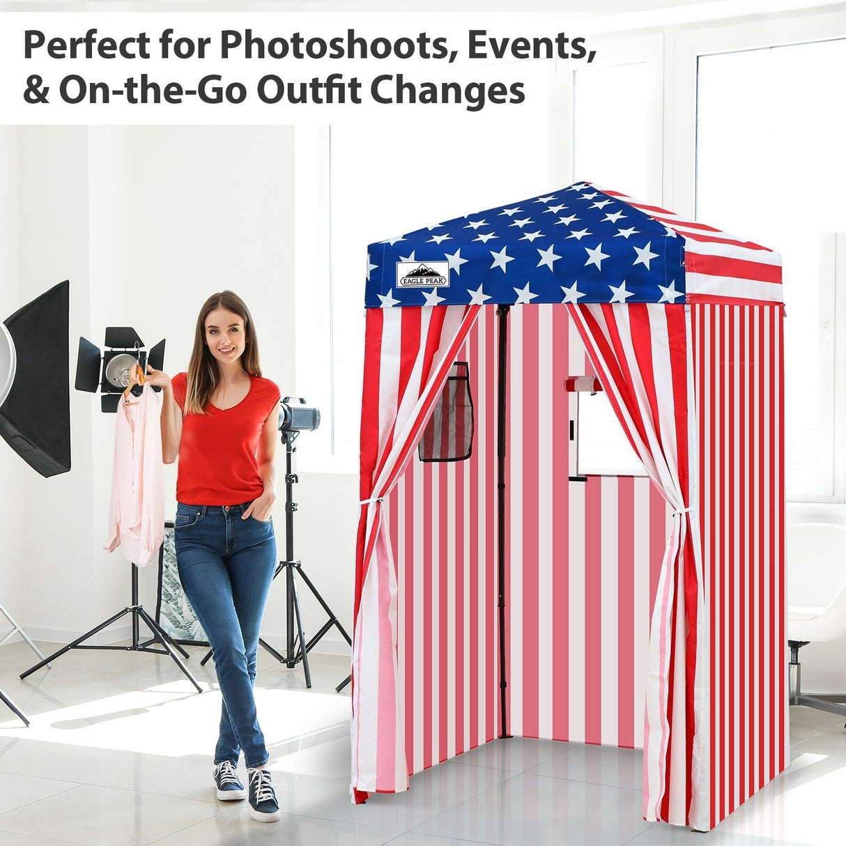 Flex Ultra Compact 4x4 Pop Up Changing Room Canopy - Eagle Peak Custom Canopy Tent