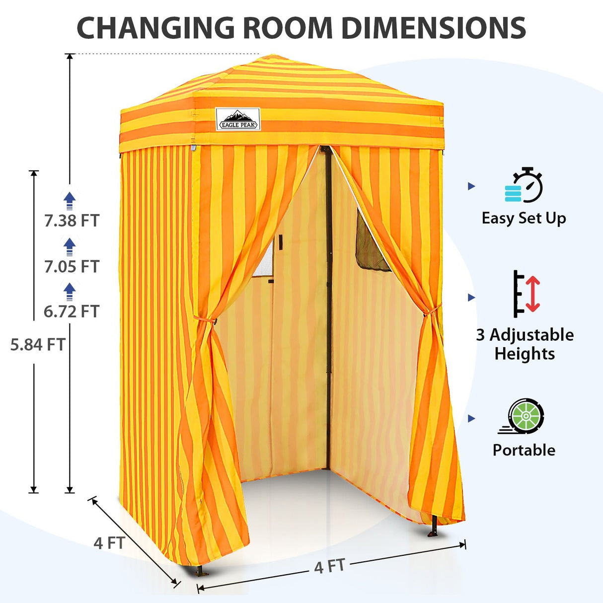 Flex Ultra Compact 4x4 Pop Up Changing Room Canopy - Eagle Peak®