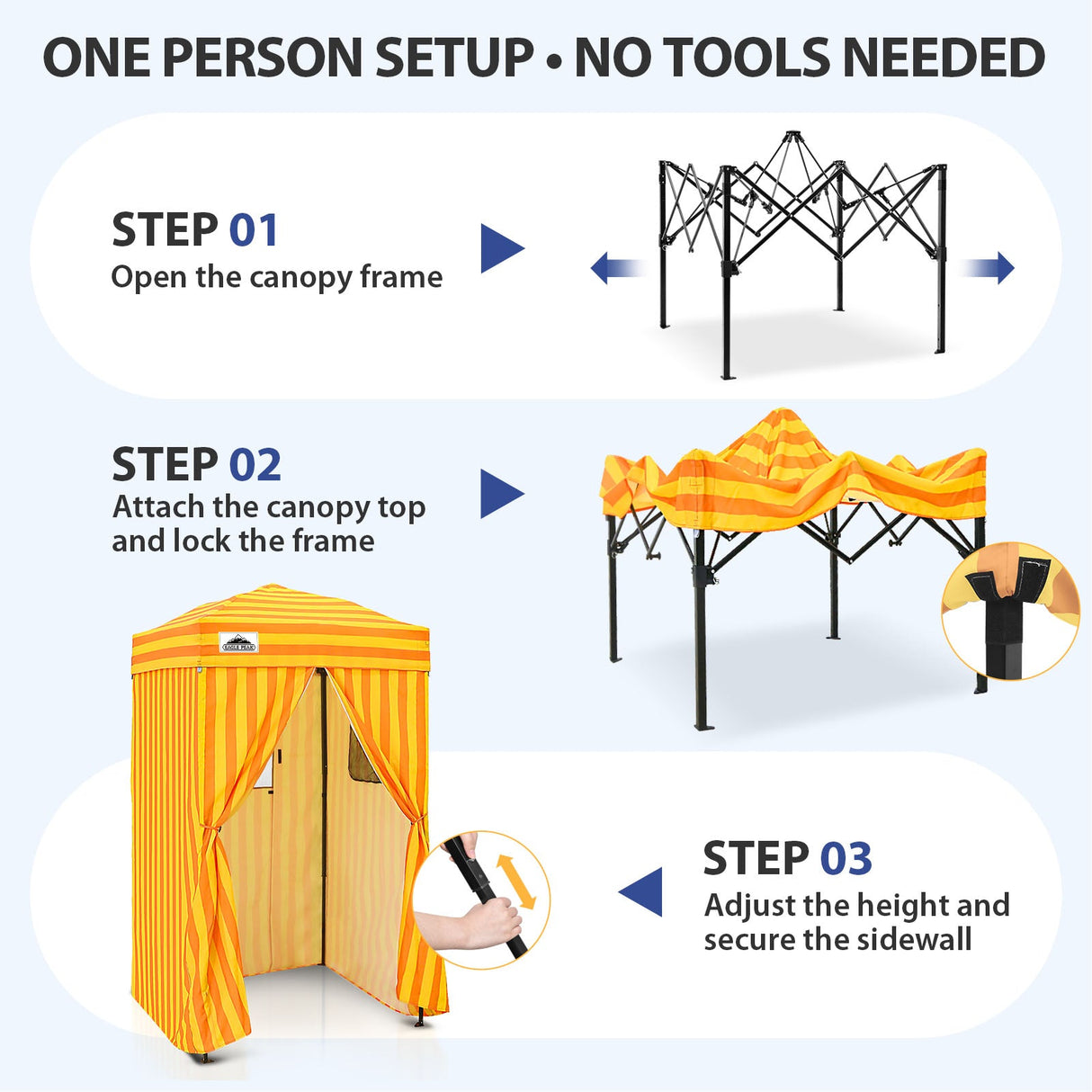 Flex Ultra Compact 4x4 Pop Up Changing Room Canopy - Eagle Peak®