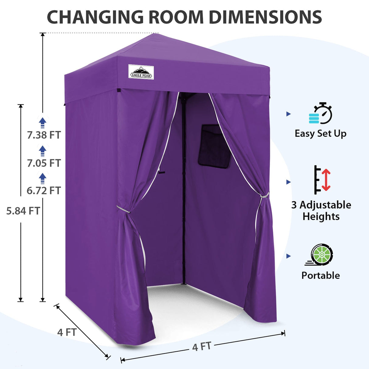 Flex Ultra Compact 4x4 Pop Up Changing Room Canopy - Eagle Peak®