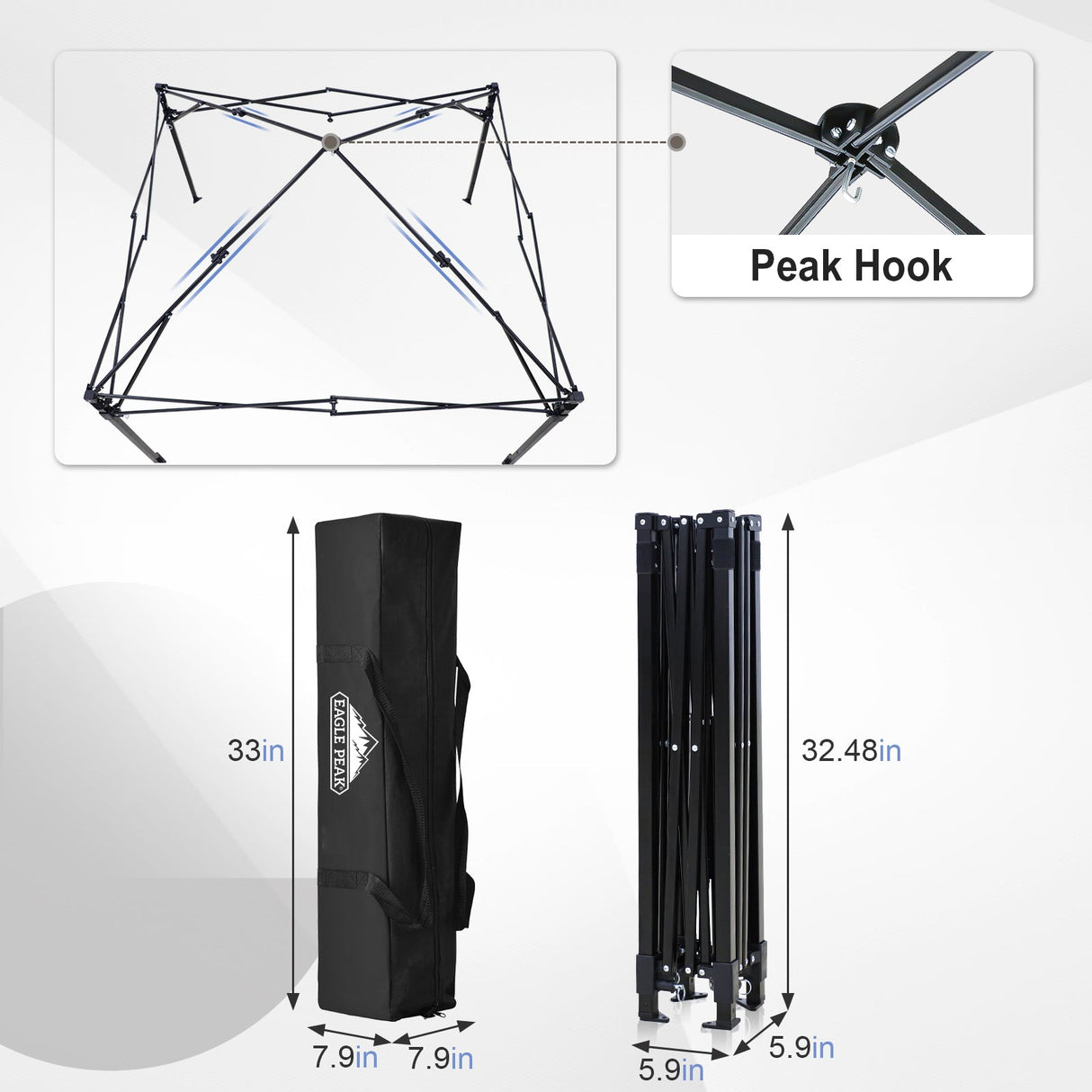 Flex Ultra Compact 5x5 Pop - up Canopy - Eagle Peak Custom Canopy Tent