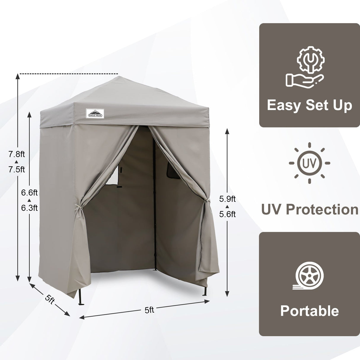 Flex Ultra Compact 5x5 Pop - up Canopy - Eagle Peak Custom Canopy Tent