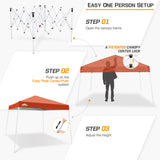 Slant Leg Pop up Canopy Tent, 10x10 Base 8x8 Top