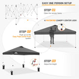 Easy Setup Straight Leg 10x10 Pop Up Canopy Tent w/ 100 sqft of Shade