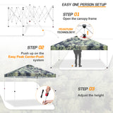 EAGLE PEAK E100/O100 Easy Setup 10x10 Straight Leg Pop Up Canopy Tent with 100 Sqft of Shade