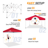 EAGLE PEAK 6.6x6.6 Pop Up Canopy Tent Instant Outdoor Canopy Easy Set - up Straight Leg - Eagle Peak Custom Canopy Tent