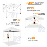 EAGLE PEAK 6.6x6.6 Pop Up Canopy Tent Instant Outdoor Canopy Easy Set - up Straight Leg - Eagle Peak Custom Canopy Tent