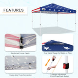 EAGLE PEAK 12x12 Pop Up Canopy Tent Instant Outdoor Canopy Easy Set - up Straight Leg Folding Shelter with Wheeled Bag, 8 Stakes, 4 Sand Bags, and 4 Ropes - Eagle Peak Canopy and Outdoor Products