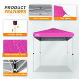 EAGLE PEAK 6.6x6.6 Pop Up Canopy Tent Instant Outdoor Canopy Easy Set - up Straight Leg - Eagle Peak Custom Canopy Tent